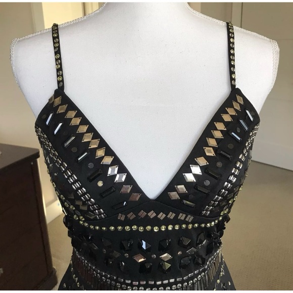 BCBG Black Studded Dress - Picture 3 of 8